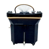 Black Japanese-Style Scalp SPA Movable Shampoo Basin – With Water Circulation, Steam Fumigation, Lighting, and Built-In Water Tank